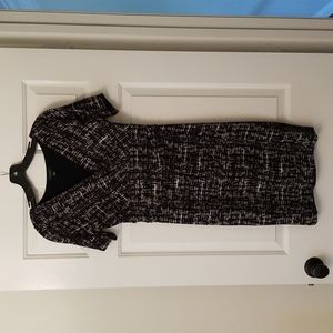 Ann Taylor Dress, Black Print, Size 6